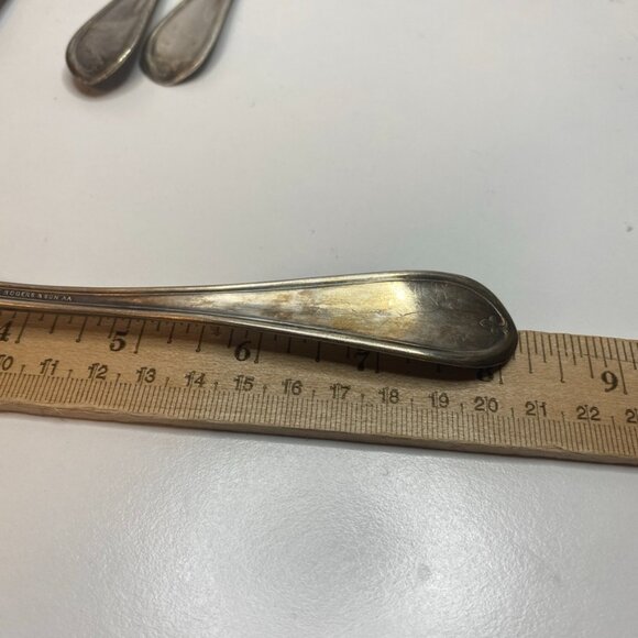 4 WM Roger & Son AA Spoons Pat: Jan 4th 1910 Silver Plate Floral Design 8.25” L - Picture 9 of 9